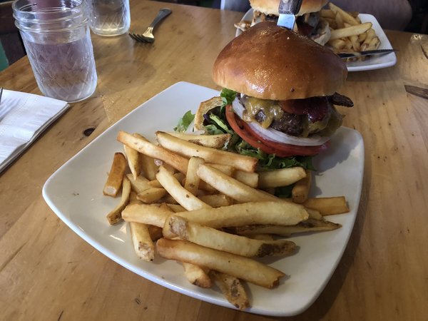 Tasty burger at the Next Door Gastropub